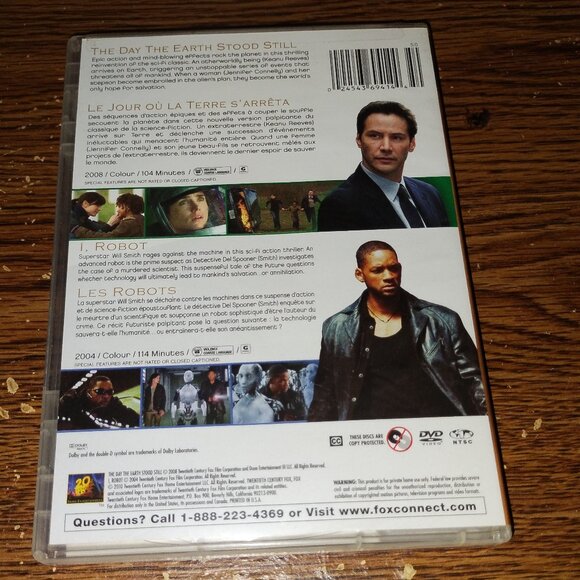 The Day the Earth Stood Still / I, Robot Double Feature (DVD, 2010, Canadian) - Picture 4 of 4